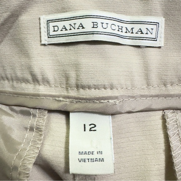 Dana Buchman Women’s Pants Size 12 Beige Stretch Cotton Blend Straight Leg - Picture 6 of 10